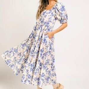 Daydreamer Blue Floral Maxi Dress